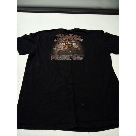 Harley Davidson Motor Cycles Warren Cortland Ohio T-Shirt Men's Large - Picture 5 of 5